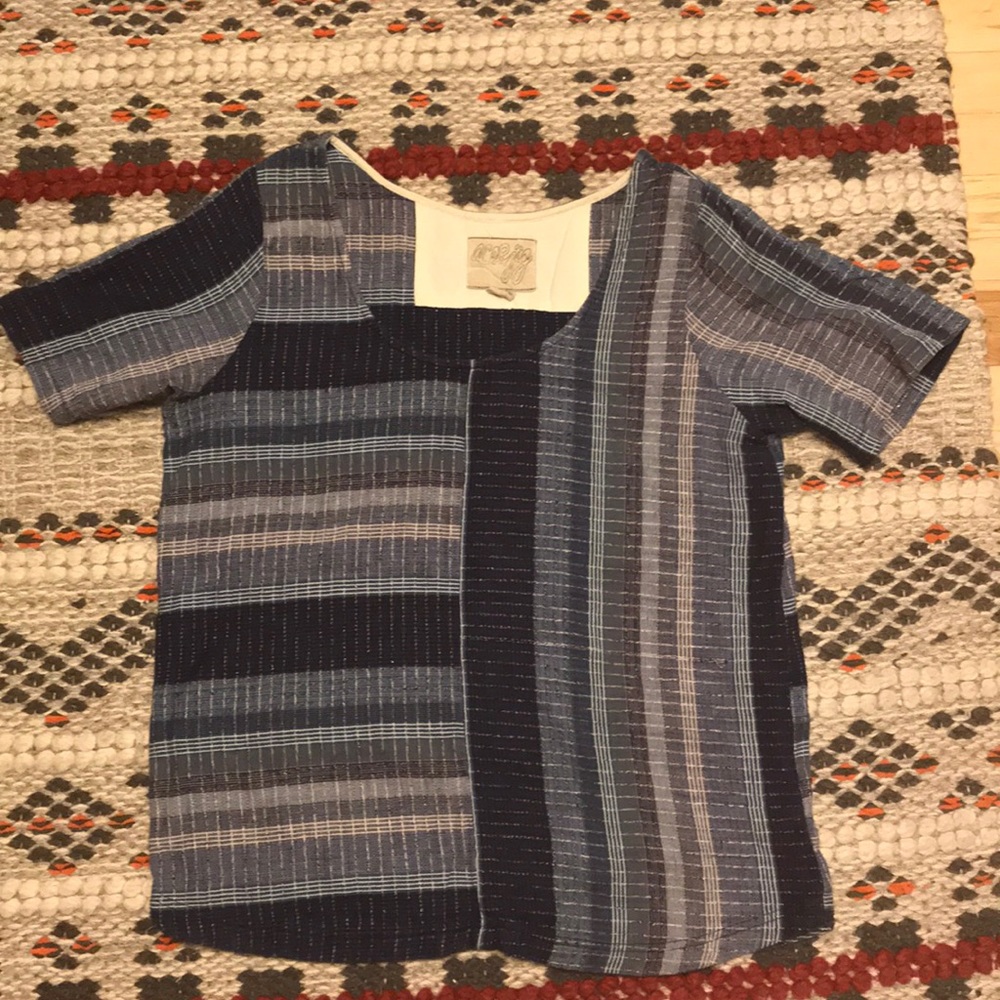 Ace & Jig Metallic Indigo Top